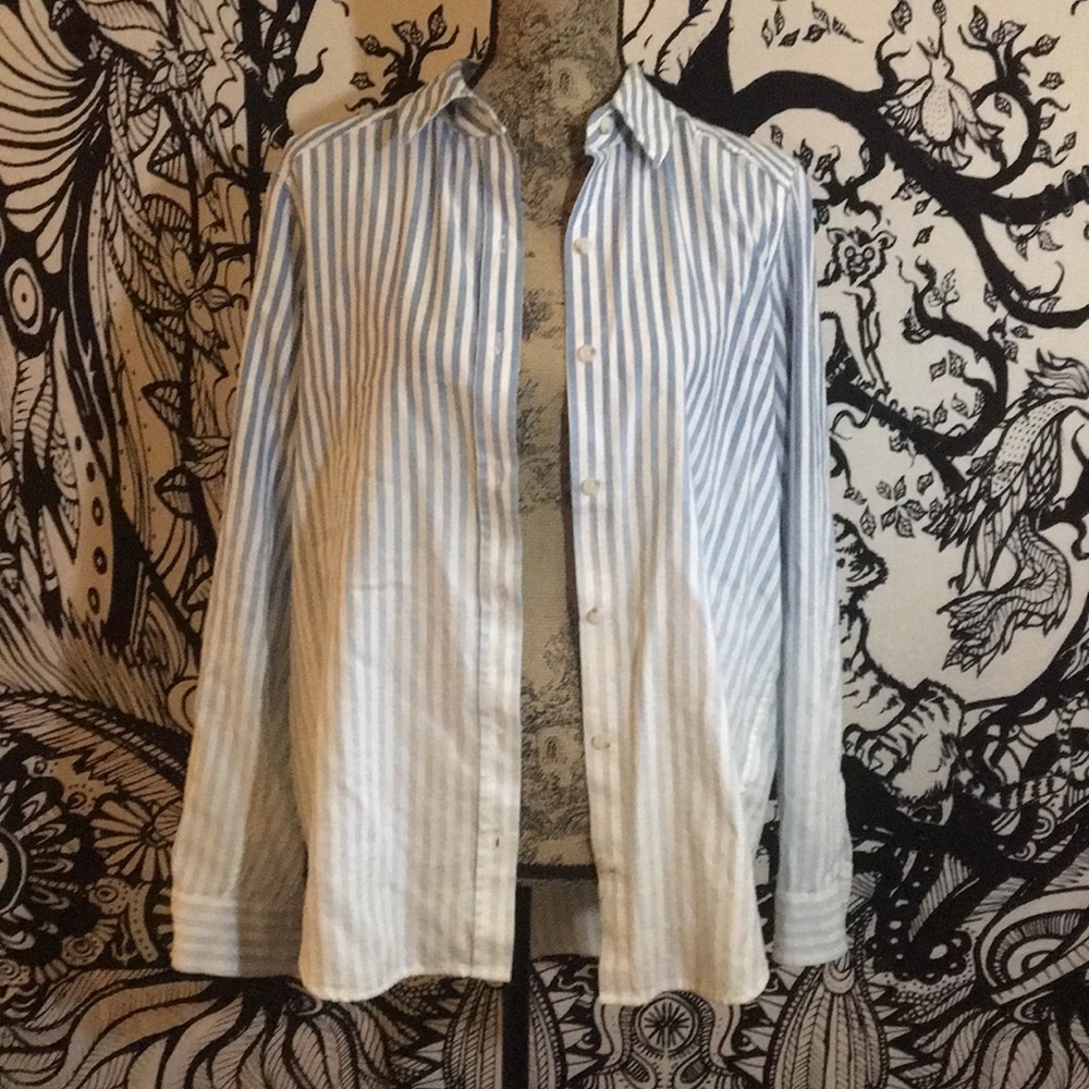 Striped ombré button up